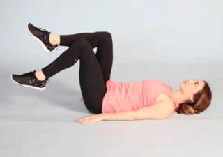 Supine toe tap